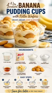 Delicious banana pudding cups featuring Nilla Wafers and creamy layers