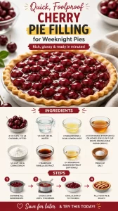 Quick and easy cherry pie filling for delicious weeknight pies