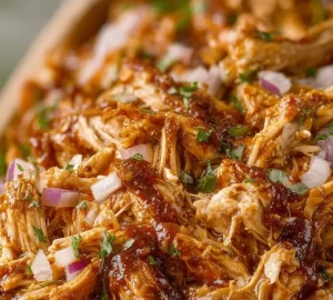 Delicious Crockpot BBQ Chicken served with sides
