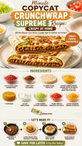 Homemade Crunchwrap Supreme recipe, crispy and delicious.