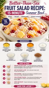 Colorful bowl of Better-Than-Sex Fruit Salad with fresh fruits.