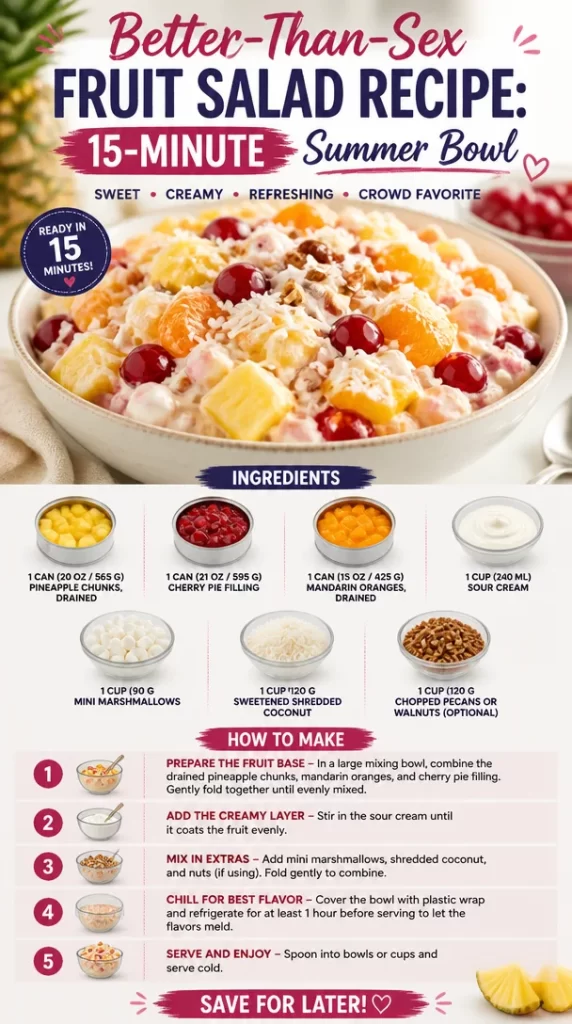 Colorful bowl of Better-Than-Sex Fruit Salad with fresh fruits.