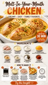 Melt-in-your-mouth chicken dish served with herbs and spices