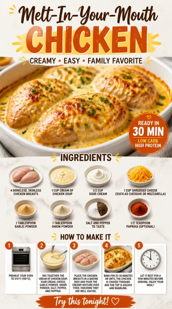 Melt-in-your-mouth chicken dish served with herbs and spices
