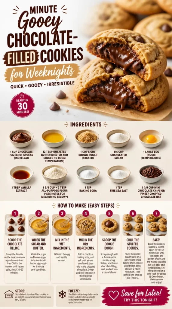 Delicious chocolate-filled cookies for quick weeknight baking