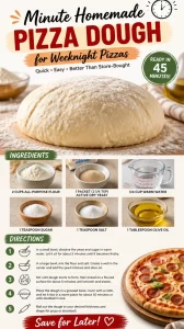 Easy homemade pizza dough made in minutes for quick weeknight meals