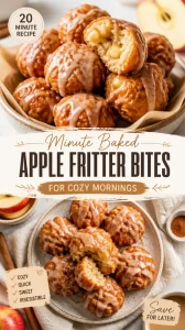 Delicious baked apple fritter bites ready for a cozy morning treat