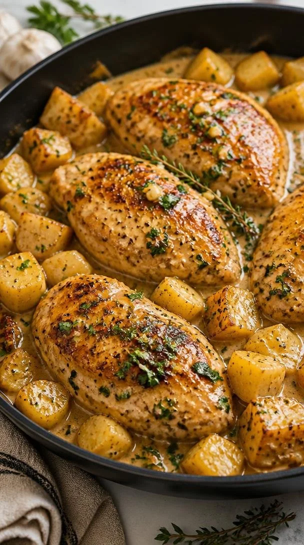 One-Pan Garlic Herb Chicken ready for a quick weeknight dinner in 30 minutes
