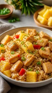 Delicious Pineapple Chicken and Rice dish with vibrant colors and fresh ingredients