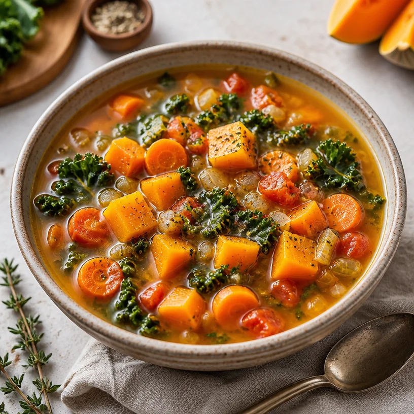 One-pot autumn harvest vegetable soup recipe ready in 25 minutes